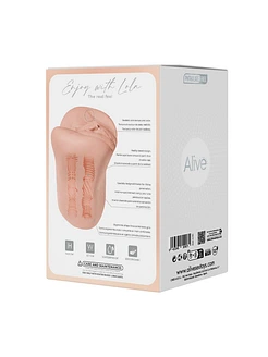 Мастурбатор-вагіна + попка Alive Lola Super Realistic Masturbator L Flesh, два канали, реалістик
