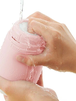 Мастурбатор TENGA PUFFY Strawberry Pink, ультрам’який матеріал, багаторазовий, наскрізний