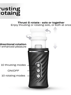 Автоматичний мастурбатор Dorcel THRUST BLOW PRO, імітація фрикцій+обертання, по 10 режимів, присоска