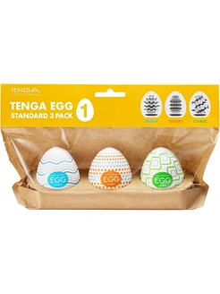 Набір мастурбаторів-яєць Tenga Egg Standard 3 Pack 1 (Wavy, Starry, Cubic)