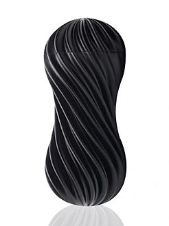 Мастурбатор Tenga Flex Rocky Black зі змінною інтенсивністю, можна скручувати