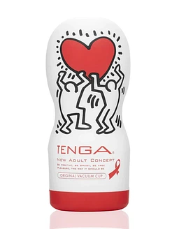 Мастурбатор Tenga Keith Haring Deep Throat Cup (глибоке горло) з вакуумною стимуляцією
