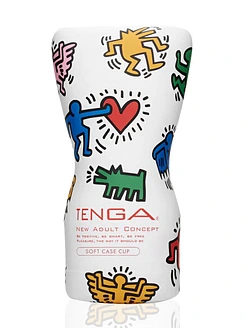 Мастурбатор Tenga Keith Haring Soft Case Cup (м’яка подушечка) стисний
