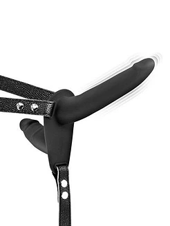 Fetish Tentation Vibrating Strap-On with Double Dildo
