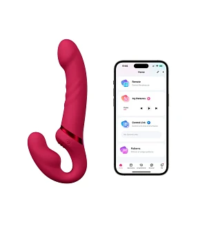 Безремінний смарт-страпон Lovense Lapis vibrating strapless strap-on, 3 мотори