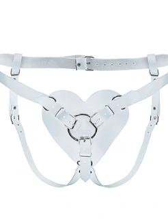 Feral Feelings Hearts Strap-on Belt Natural Leather