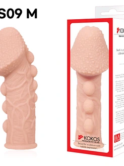 Насадка на член Kokos Extreme Sleeve ES.09 розмір M, потовщуюча, стимулюючий рельєф