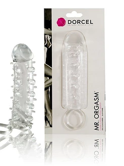 Насадка на член Dorcel Mr. Orgasm з кільцем для мошонки, ультрастимулювальний рельєф