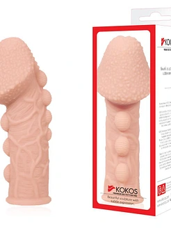 Насадка на член Kokos Extreme Sleeve ES.09 розмір S, потовщувальна, стимулюючий рельєф