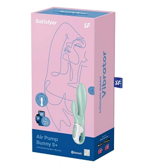 Смарт вібратор-кролик Satisfyer Air Pump Bunny 5+, надувається