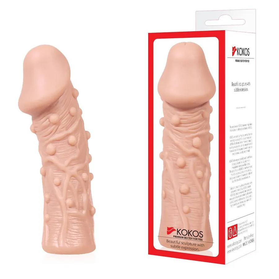 Насадка на член Kokos Extreme Sleeve ES.06 розмір S, потовщувальна, стимулюючий рельєф