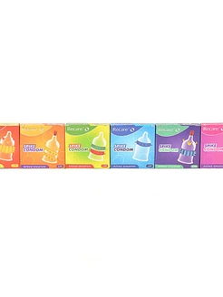 Насадка на член Recare Spike Condom Yellow (презерватив з вусиками та спіраллю шипів)
