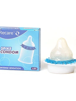 Насадка на член Recare Spike Condom Blue (презерватив з шипами)