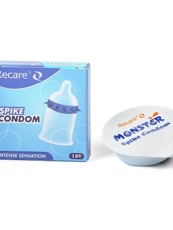 Насадка на член Recare Spike Condom Blue (презерватив з шипами)