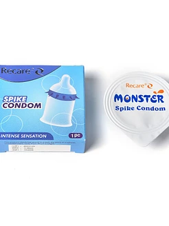 Насадка на член Recare Spike Condom Blue (презерватив з шипами)