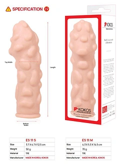 Насадка на член Kokos Extreme Sleeve ES.11 розмір S, потовщувальна, стимулювальний рельєф