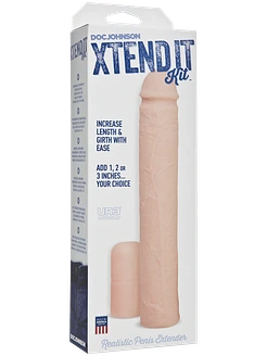 Насадка на член Doc Johnson Xtend It Kit White, подовження (до +7,6 см) і потовщення (до +1,2 см)