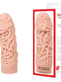 Насадка на член Kokos Extreme Sleeve ES.12 розмір M, потовщувальна, стимулюючий рельєф