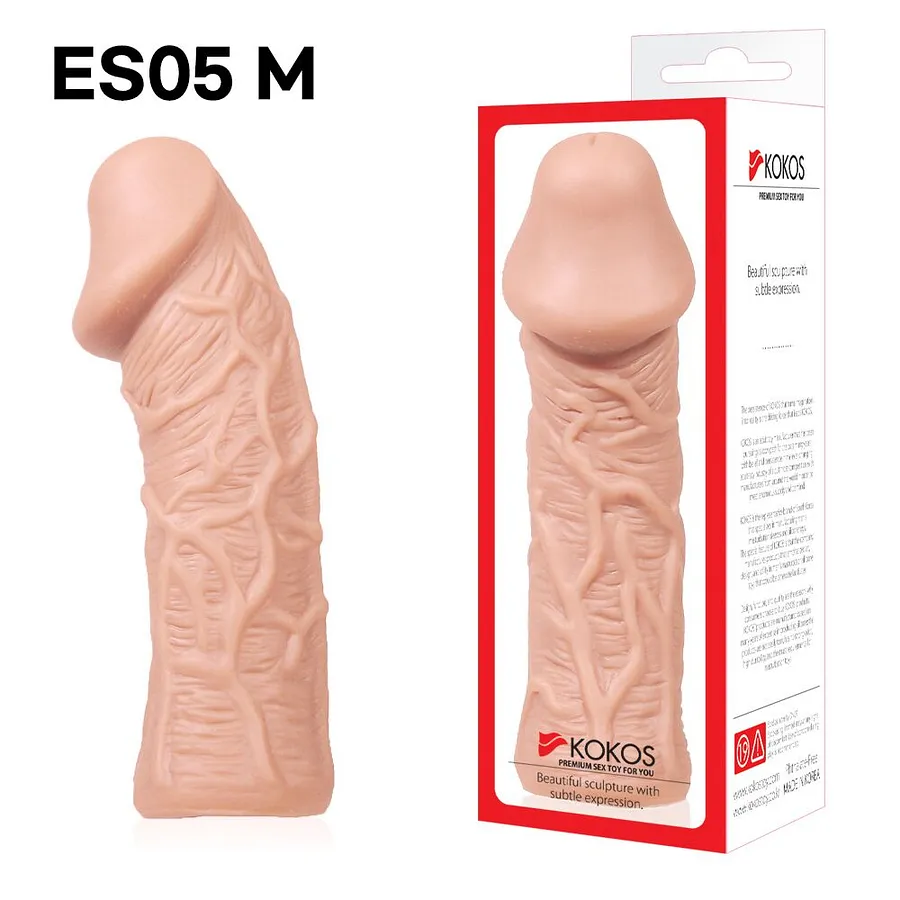 Насадка на член Kokos Extreme Sleeve ES.05 , потовщувальна, стимулюючий рельєф