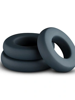 Набір ерекційних кілець Boners 3-Piece Hefty Cock Ring Set, діаметр 3,2 см, 3,8 см та 4,5 см