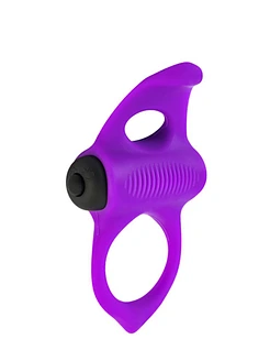 Ерекційне віброкільце Adrien Lastic Lingus MAX Violet з язичком для стимуляції клітора