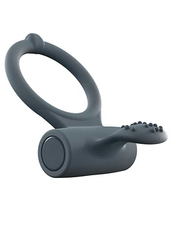 Ерекційне кільце Dorcel Power Clit Plus з вібрацією, перезаряджається, з язичком та щіточкою
