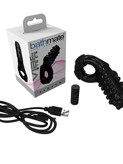Ерекційне віброкільце Bathmate Vibe Ring Tickle з великим стимулятором клітора або яєчок