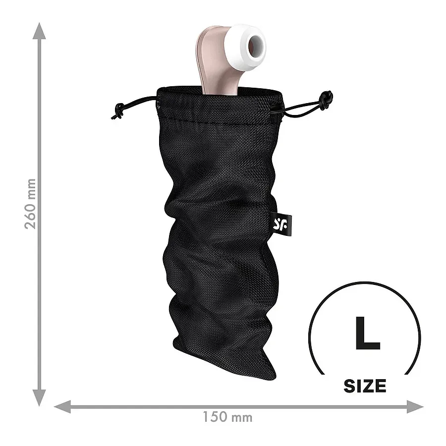 Мішок для секс-іграшок Satisfyer Treasure Bag , чорний, на шнурку