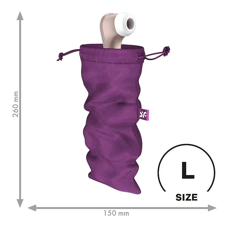 Мішок для секс-іграшок Satisfyer Treasure Bag , чорний, на шнурку