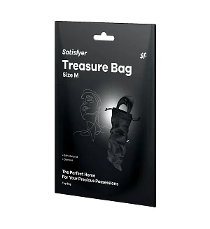 Мішок для секс-іграшок Satisfyer Treasure Bag , чорний, на шнурку