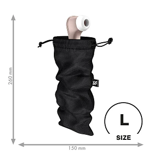 Мішок для секс-іграшок Satisfyer Treasure Bag , чорний, на шнурку