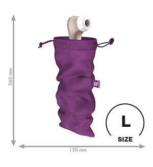 Мішок для секс-іграшок Satisfyer Treasure Bag , чорний, на шнурку