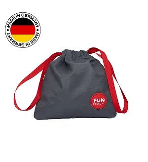 Сумка для секс-іграшок Fun Factory TOYBAG, S, сіра, кисет, 14x14 см