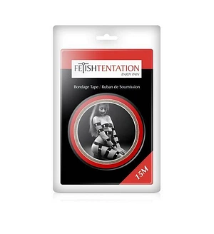 Скотч для бондажа Fetish Tentation Red (15 м), не липне до шкіри і волосків, тільки сам до себе