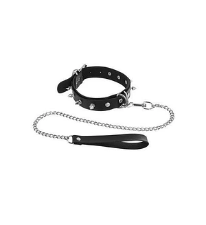 Нашийник з повідцем Fetish Tentation Spikes and Leash