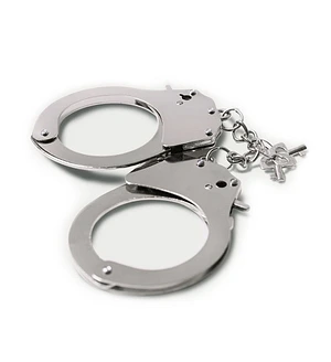 Наручники металеві Adrien Lastic Handcuffs Metallic (поліцейські)