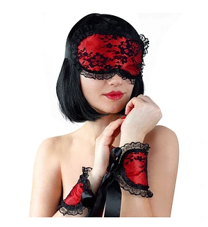 Мереживна маска на очі з наручниками Art of Sex – Mask and Handcuffs