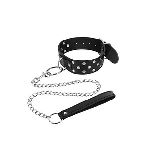 Нашийник з повідцем Fetish Tentation Rivets and Leash