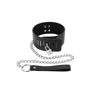 Нашийник з повідцем Fetish Tentation Padlock and Leash