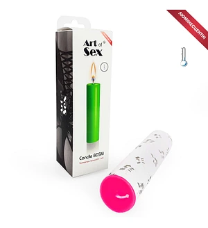 Рожева воскова свічка Art of Sex size M 15 см низькотемпературна, люмінесцентна