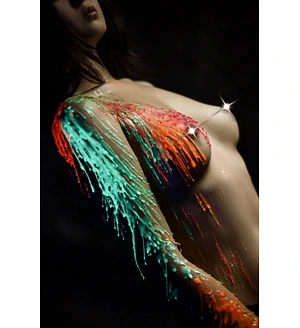 Рожева воскова свічка Art of Sex size M 15 см низькотемпературна, люмінесцентна