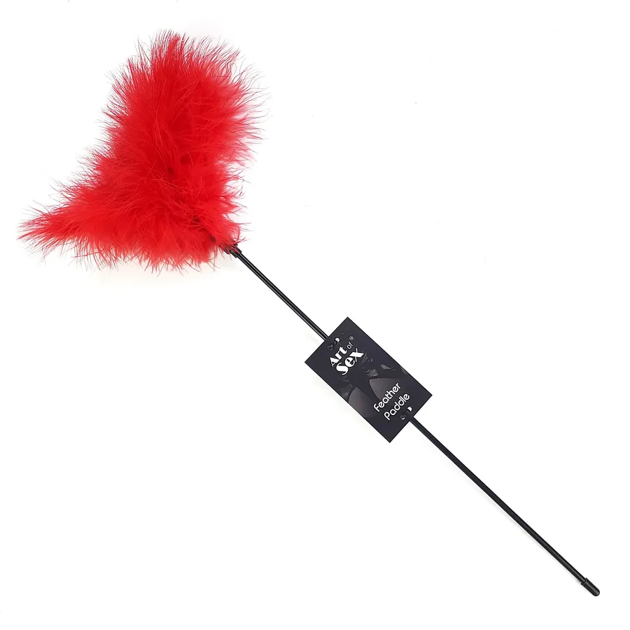 Лоскітка з пером індика Art of Sex – Feather Paddle, синя