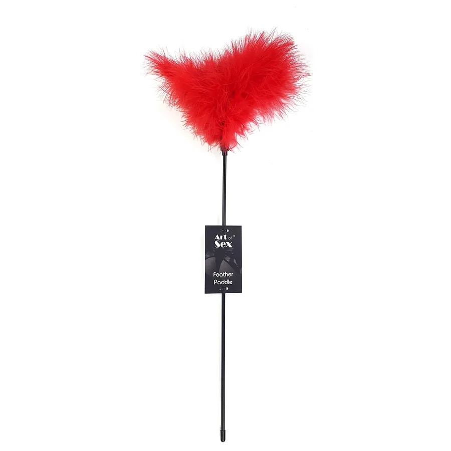 Лоскітка з пером індика Art of Sex – Feather Paddle, синя