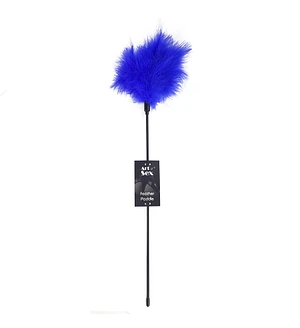 Лоскітка з пером індика Art of Sex – Feather Paddle, синя
