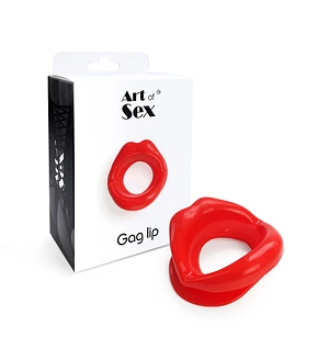 Кляп-розширювач у формі губ Art of Sex – Gag lip, червоний