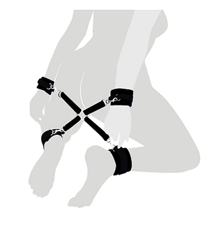 Хрестовина з натуральної шкіри Art of Sex – 4 Way Connector, чорний