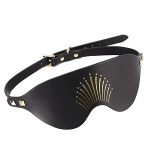 Розкішна маска на очі Zalo Blindfolds Black, натуральна шкіра