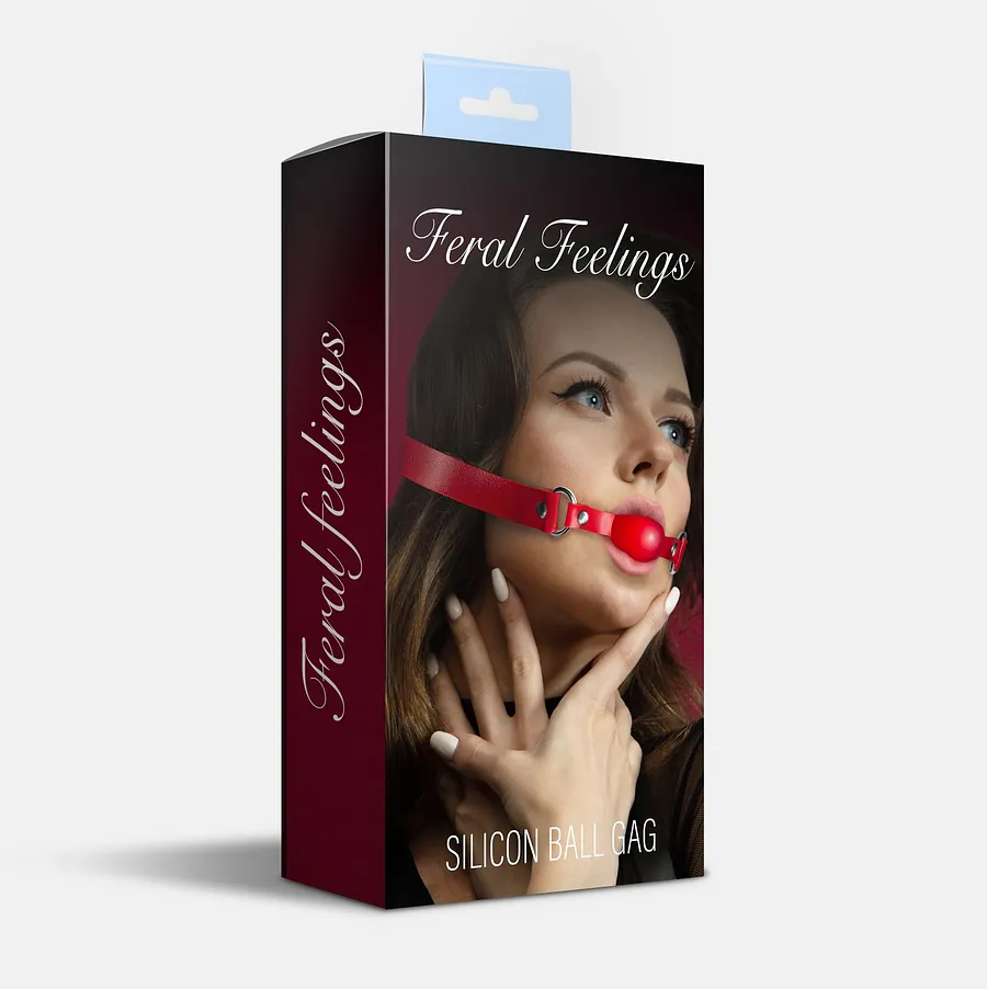 Кляп силіконовий Feral Feelings Silicon Ball Gag Black/Black, чорний ремінець, чорна кулька