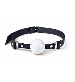 Кляп силіконовий Feral Feelings Silicon Ball Gag Black/Black, чорний ремінець, чорна кулька