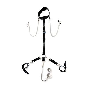 Бондажний набір з металевим анальним гаком Art of Sex Beatrice Bondage set with anal hook № 4